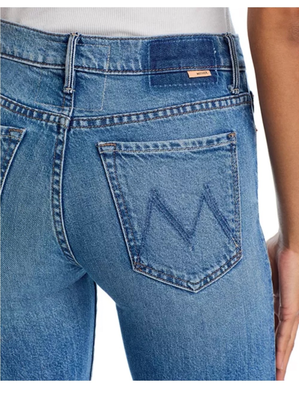 NWT MOTHER Lil Kick It High Rise Cropped Flare Jeans in Birds Gone Sz 31 - Picture 14 of 14